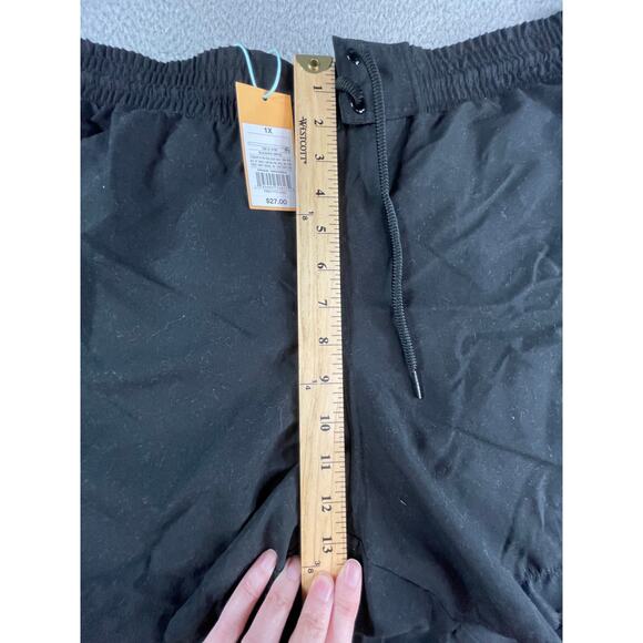 Kona Sol Swim Shorts Womens 1X Black Activewear High Rise Elastic Waist NWT - Picture 5 of 9